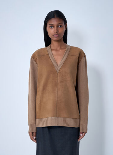 Prada Wool-And-Cashmere-Blend Sweater Brown pra0262060