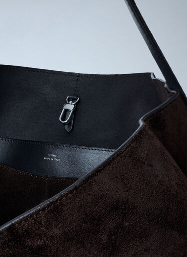 LN-CC® - TOTEME: Suede Belted Tote Bag - Brown TOTEME Suede Belted Tote Bag Brown tot0262001