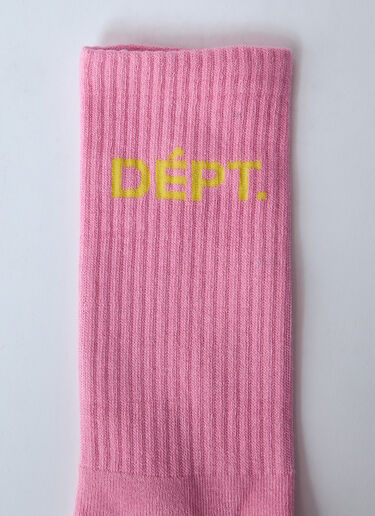 LN-CC® - Gallery Dept.: Logo Motif Socks - Pink Gallery Dept. Logo Motif Socks Pink gdp0160028