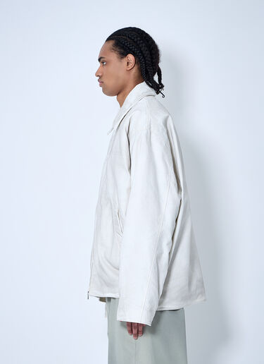 LN-CC® - Balenciaga: Zip-Up Jacket - White Balenciaga Zip-Up Jacket White bal0159008
