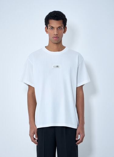 MM6 Maison Margiela 纯棉平纹针织Logo T恤 白色 mmm0163016