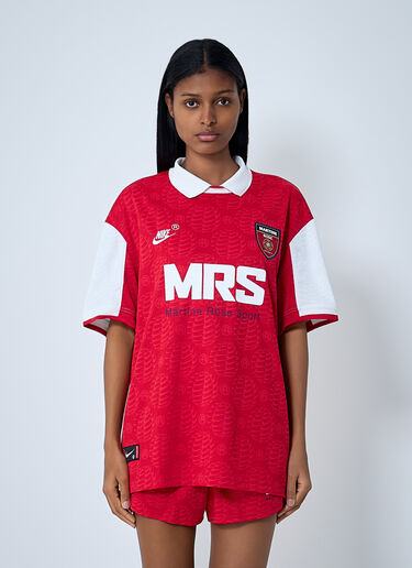 LN-CC® - Nike x Martine Rose: Logo Motif Polo Shirt - Red Nike x Martine Rose Logo Motif Polo Shirt Red nik0362106