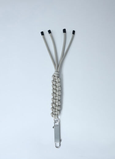 Moncler + Rick Owens Braided Rope Keychain White mcs0363026