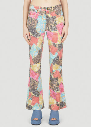LN-CC® - Guess USA: Printed Flared Jeans - Multicolour Guess USA Printed Flared Jeans Multicolour gue0252015