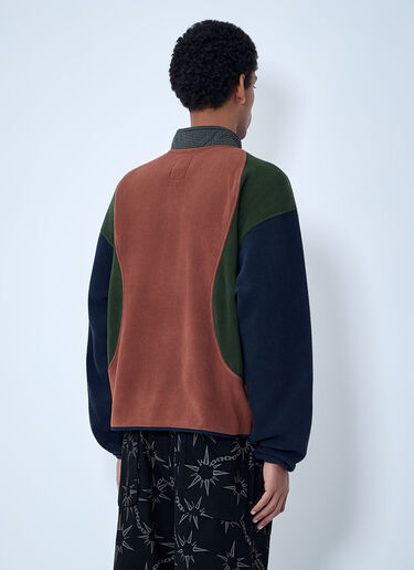 LN-CC® - Brain Dead: Fleece Pullover With Button Placket - Navy Brain Dead Fleece Pullover With Button Placket Navy bra0162012