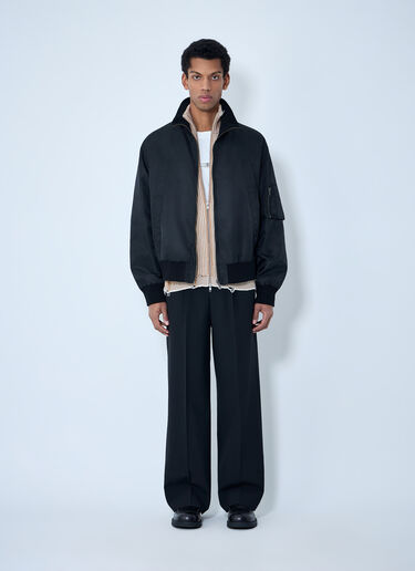 MM6 Maison Margiela High-Collar Bomber Jacket Black mmm0163010