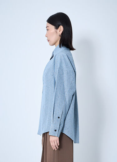 LN-CC® - Bottega Veneta: Striped Shirt - Blue Bottega Veneta Striped Shirt Blue bov0260002