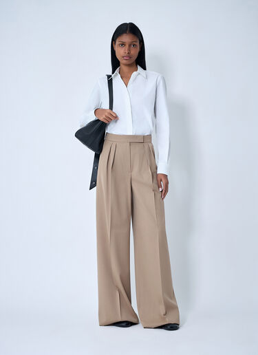LN-CC® - Max Mara: Wool Tailored Pants - Brown Max Mara Wool Tailored Pants Brown max0263033