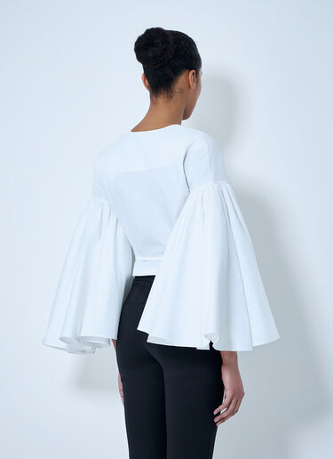 LN-CC® - Jacquemus: V-Neck Wrap Blouse - White Jacquemus V-Neck Wrap Blouse White jac0264011
