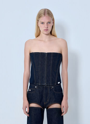 LN-CC® - Jean Paul Gaultier: 牛仔束身衣 - 蓝色 Jean Paul Gaultier 牛仔束身衣 蓝色 jpg0264005