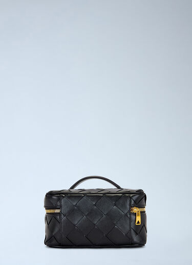 LN-CC® - Bottega Veneta: Intrecciato Vanity Case - Black Bottega Veneta Intrecciato Vanity Case Black bov0255092