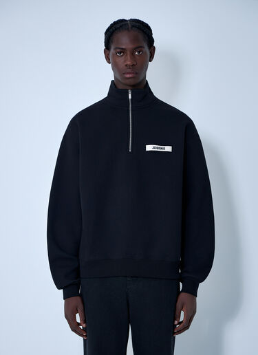 LN-CC® - Jacquemus: Le Camionneur Gros Grain Sweatshirt - Black Jacquemus Le Camionneur Gros Grain Sweatshirt Black jac0162013
