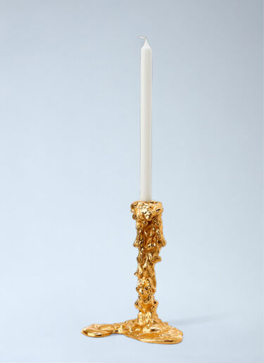 POLSPOTTEN Sculpted Metal Candle Holder Gold wps0692212
