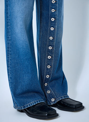 Jean Paul Gaultier Buttoned Denim Jeans Blue jpg0160002