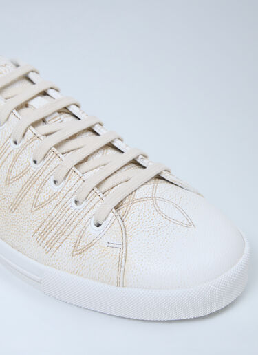 LN-CC® - Prada: Leather Sneakers - White Prada Leather Sneakers White pra0162015