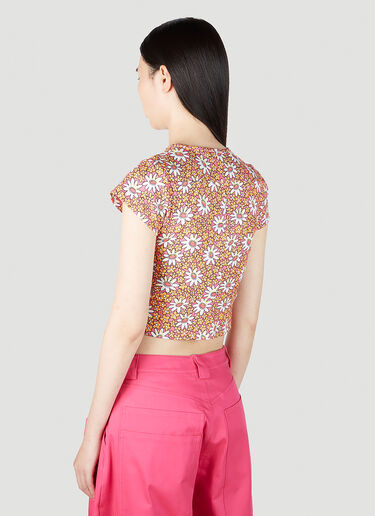 LN-CC® - Collina Strada: Logo Print Floral T-Shirt - Multicolour Collina Strada Logo Print Floral T-Shirt Multicolour cst0251004