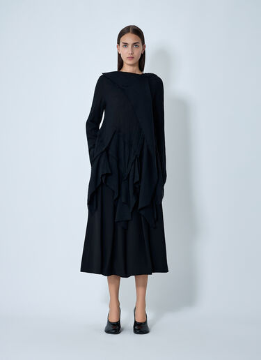 LIMI feu Gauzed Frilled Blouse Black yoy0262020