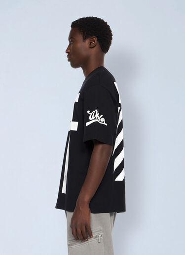 LN-CC® - Off-White: Big Off Diagonal Skate Logo T-Shirt - Black Off-White Big Off Diagonal Skate Logo T-Shirt Black ofw0162010