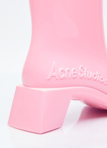LN-CC® - Acne Studios: Rubber Ankle Boots - Pink Acne Studios Rubber Ankle Boots Pink acn0254024