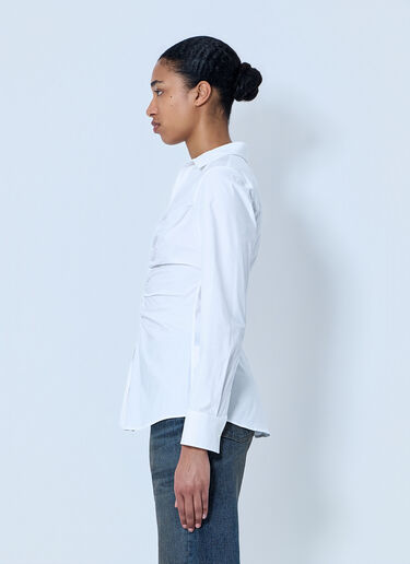 LN-CC® - Alexander Wang: Gathered Bust Shirt - White Alexander Wang Gathered Bust Shirt White awg0264008