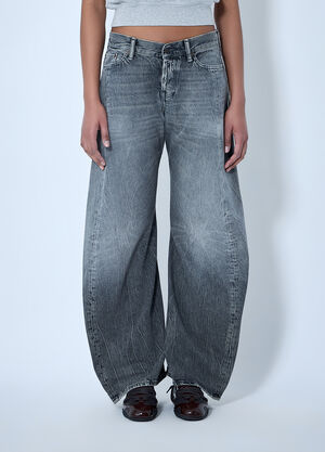 LN-CC® - Acne Studios: Wide-Leg Denim Trousers - Grey Acne Studios Wide-Leg Denim Trousers Grey acn0264020