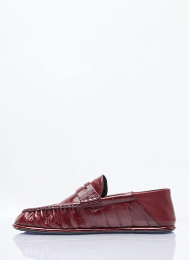 LN-CC® - Saint Laurent: Le Loafer Penny Slippers - Burgundy Saint Laurent Le Loafer Penny Slippers Burgundy sla0258005