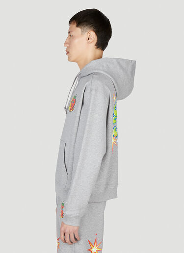 Sky High Farm Workwear プリント フードスウェットシャツ グレー skh0352012