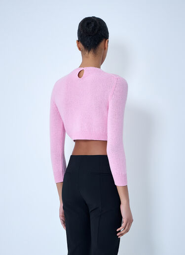 LN-CC® - Jil Sander: Cropped Knit Sweater - Pink Jil Sander Cropped Knit Sweater Pink jil0264035