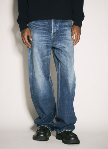 LN-CC® - Saint Laurent: High-Rise Jeans - Blue Saint Laurent High-Rise Jeans Blue sla0158001