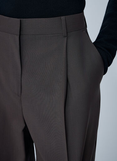 TOTEME Pleated Pants Brown tot0263021