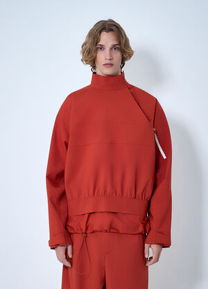 LN-CC® - Lacoste: Asymmetric Zip Jacket - Red Lacoste Asymmetric Zip Jacket Red lac0164001