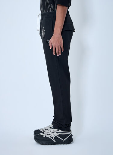 LN-CC® - Moncler + Rick Owens: Elasticated Waist Drawstring Pants - Black Moncler + Rick Owens Elasticated Waist Drawstring Pants Black mcs0363021