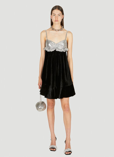 LN-CC® - Rabanne: Chainmail Panel Mini Dress - Black Rabanne Chainmail Panel Mini Dress Black pac0250030