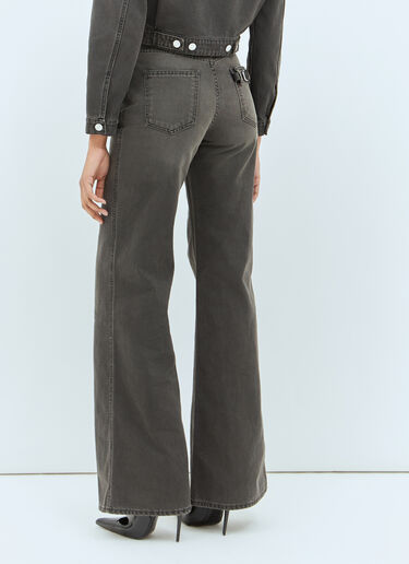 LN-CC® - Coperni: ワイドレッグジーンズ - グレー Coperni ワイドレッグジーンズ グレー cpn0257004