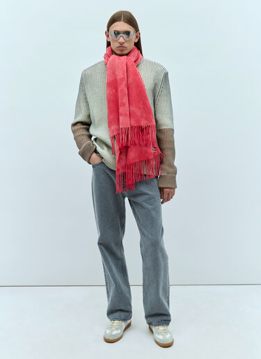 LN-CC® - Acne Studios: Narrow Tie-Dye Wool Scarf - Pink Acne Studios Narrow Tie-Dye Wool Scarf Pink acn0156032