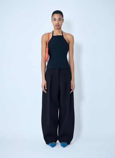 LN-CC® - Jacquemus: La Maille Tablier Top - Navy Jacquemus La Maille Tablier Top Navy jac0264017