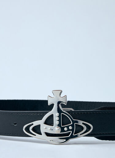 LN-CC® - Vivienne Westwood: Line Orb Webbing Belt - Black Vivienne Westwood Line Orb Webbing Belt Black vvw0159021