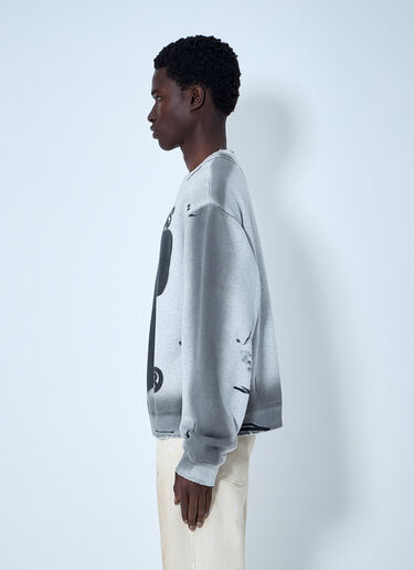 LN-CC® - Acne Studios: Sprayed Logo Sweatshirt - Grey Acne Studios Sprayed Logo Sweatshirt Grey acn0164039