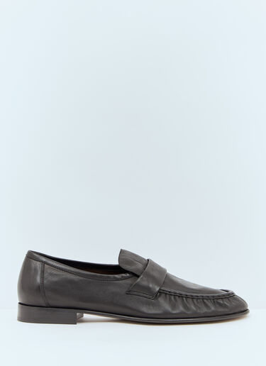 LN-CC® - The Row: Soft Loafers - Black The Row Soft Loafers Black row0154010