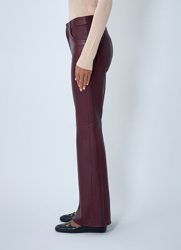Chloé Flared Leather Pants Red chl0262008