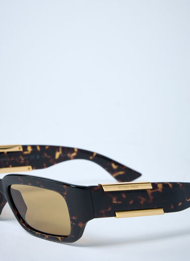 LN-CC® - Bottega Veneta: Dash Rectangular Sunglasses - Brown Bottega Veneta Dash Rectangular Sunglasses Brown bov0362002