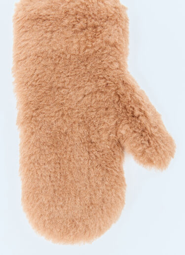 Max Mara Alpaca And Wool Mittens Beige max0258025