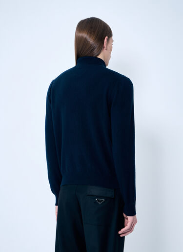 LN-CC® - Miu Miu: Cashmere Polo Sweater - Black Miu Miu Cashmere Polo Sweater Black miu0359002