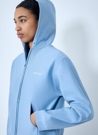 LN-CC® - Balenciaga: Zip-Up Hoodie - Blue Balenciaga Zip-Up Hoodie Blue bal0263005