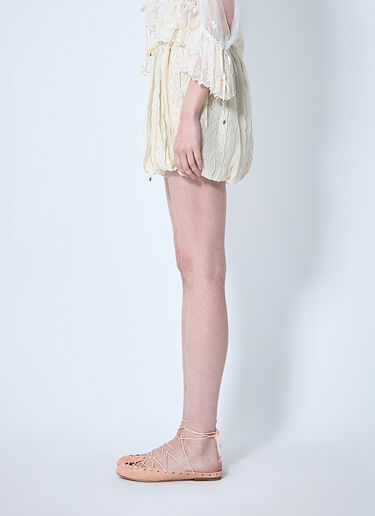 LN-CC® - Chloé: Mini Balloon Shorts - White Chloé Mini Balloon Shorts White chl0260041