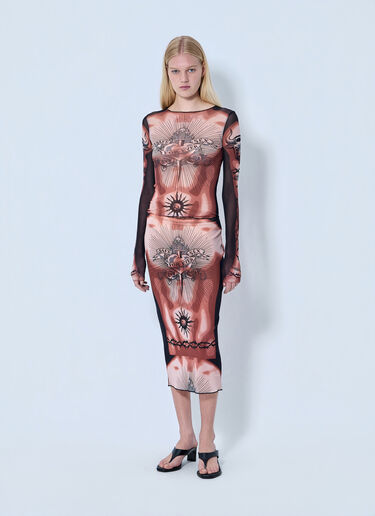 LN-CC® - Jean Paul Gaultier: Re-Edition Safe Sex Tattoo Long Skirt - Brown Jean Paul Gaultier Re-Edition Safe Sex Tattoo Long Skirt Brown jpg0264024