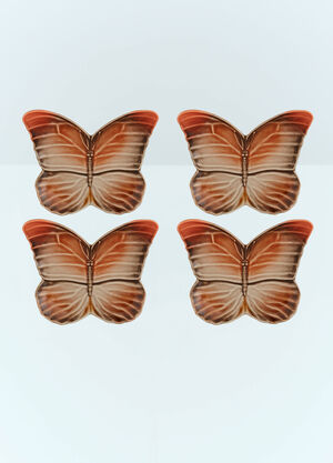 Bordallo Pinheiro Set Of Four Cloudy Butterflies Bread And Butter Plate Cream wps0691266