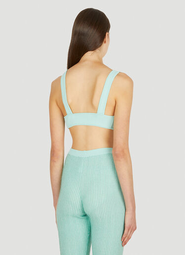 LN-CC® - Marco Rambaldi: Ribbed Knit Top - Green Marco Rambaldi Ribbed Knit Top Green mra0250007