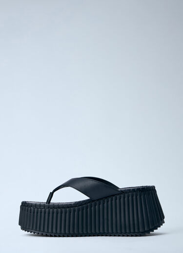 Chloé Nama Wedge Sandals Black chl0264034