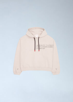 Arsenal x A-COLD-WALL* Logo Motif Hooded Sweatshirt Beige acw0162016